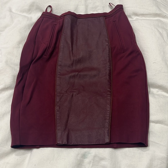 Ted Baker Leather Panel Pencil Skirt - Picture 3 of 8